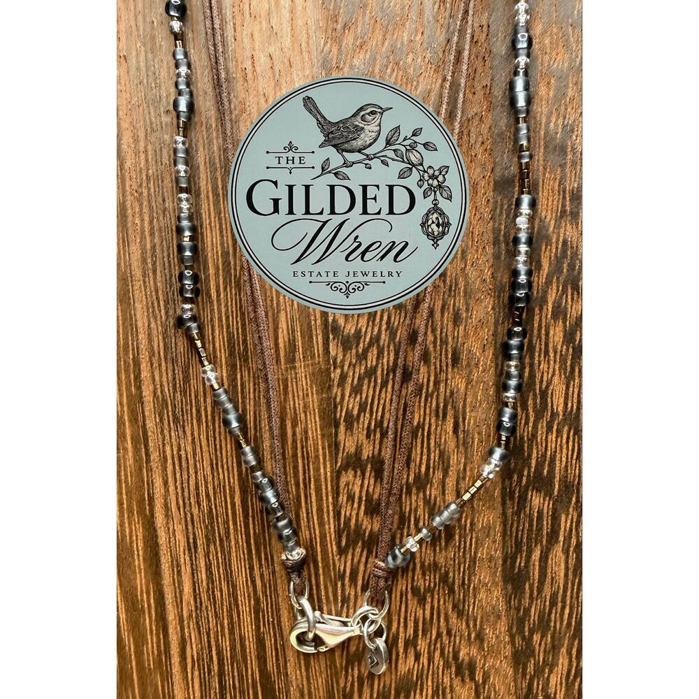 Silpada N2227 Indigo Mood Blue Quartzite Sterling Silver Shell Necklace 22" - Picture 7 of 8